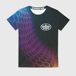 Женская футболка FAW neon hexagon