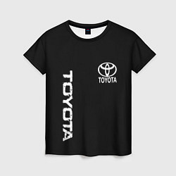 Футболка женская Toyota logo white steel, цвет: 3D-принт