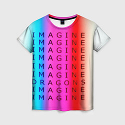 Футболка женская Imagine Dragons neon rock, цвет: 3D-принт