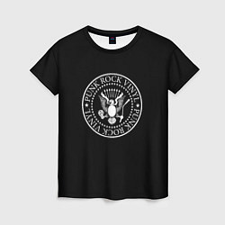 Футболка женская Ramones logo rock, цвет: 3D-принт