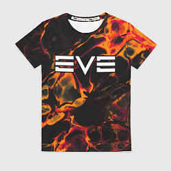 Футболка женская EVE red lava, цвет: 3D-принт
