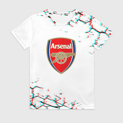 Футболка женская Arsenal fc текстура, цвет: 3D-принт