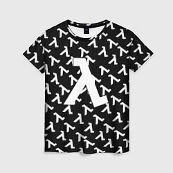 Футболка женская Half liife logo pattern, цвет: 3D-принт