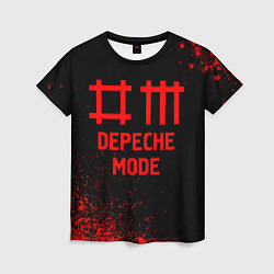 Футболка женская Depeche Mode - red gradient, цвет: 3D-принт