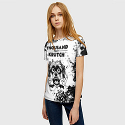Футболка женская Thousand Foot Krutch - рок пес, цвет: 3D-принт — фото 2