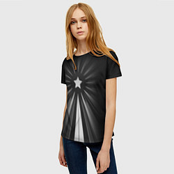 Футболка женская Звезда с лучами, цвет: 3D-принт — фото 2