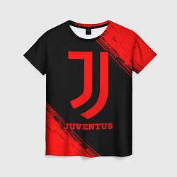 Футболка женская Juventus - red gradient, цвет: 3D-принт