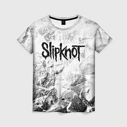 Женская футболка Slipknot white graphite