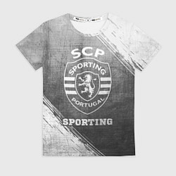 Футболка женская Sporting - grey gradient, цвет: 3D-принт