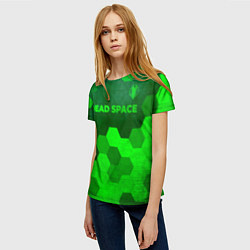 Футболка женская Dead Space - green gradient посередине, цвет: 3D-принт — фото 2