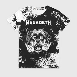 Футболка женская Megadeth рок пес, цвет: 3D-принт