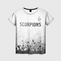 Футболка женская Scorpions - white gradient посередине, цвет: 3D-принт