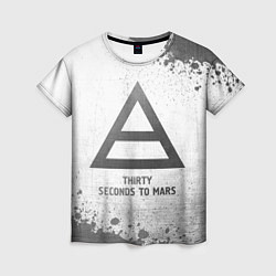 Футболка женская Thirty Seconds to Mars - white gradient, цвет: 3D-принт