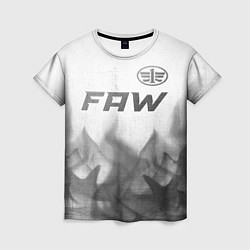 Футболка женская FAW - white gradient посередине, цвет: 3D-принт