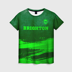 Футболка женская Brighton - green gradient посередине, цвет: 3D-принт