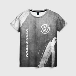 Футболка женская Volkswagen - grey gradient вертикально, цвет: 3D-принт