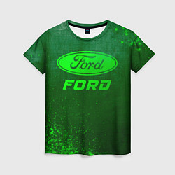 Футболка женская Ford - green gradient, цвет: 3D-принт