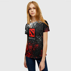 Футболка женская Dota 2 брызги красок, цвет: 3D-принт — фото 2