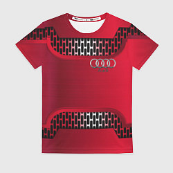 Женская футболка Audi metal steel