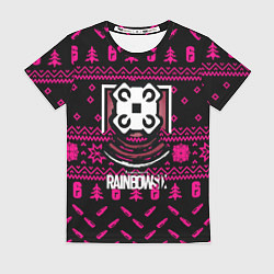 Футболка женская Rainbow six winter pink, цвет: 3D-принт