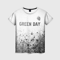 Футболка женская Green Day - white gradient посередине, цвет: 3D-принт