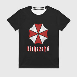 Футболка женская Biohazard logo, цвет: 3D-принт