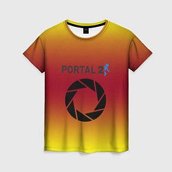 Футболка женская Portal 2 gradient, цвет: 3D-принт