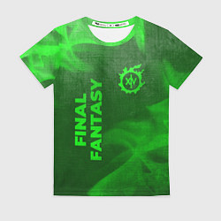 Футболка женская Final Fantasy - green gradient вертикально, цвет: 3D-принт