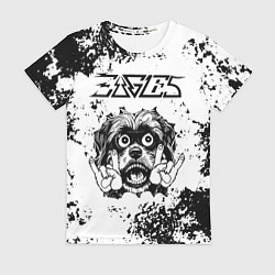 Футболка женская Eagles - рок пес, цвет: 3D-принт