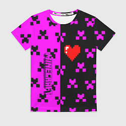 Футболка женская Minecraft love game, цвет: 3D-принт