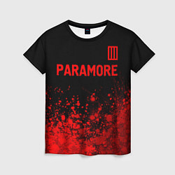 Футболка женская Paramore - red gradient посередине, цвет: 3D-принт