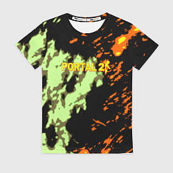 Футболка женская Portal огненные краски текстура, цвет: 3D-принт