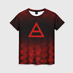 Женская футболка Thirty Seconds to Mars red poly