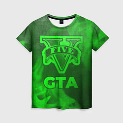 Футболка женская GTA - green gradient, цвет: 3D-принт