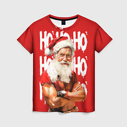 Футболка женская Санта Клаус старый хипстер, цвет: 3D-принт