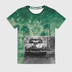 Женская футболка Ретроавтомобиль