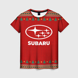 Футболка женская Subaru new year, цвет: 3D-принт