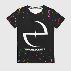 Футболка женская Evanescence конфети, цвет: 3D-принт