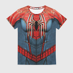 Футболка женская Классический костюм человека паука, цвет: 3D-принт