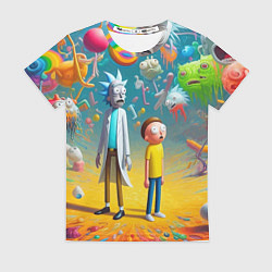 Футболка женская Рик и Морти - сюрреалистическая фантазия, цвет: 3D-принт