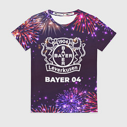 Футболка женская Праздничный Bayer 04, цвет: 3D-принт