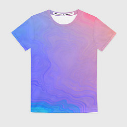 Женская футболка Сине фиолетовый градиент
