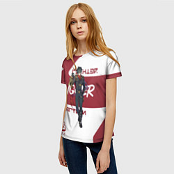 Футболка женская Лайтер - ZZZ, цвет: 3D-принт — фото 2