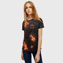 Футболка женская Arctic Monkeys - плиты с подсветкой, цвет: 3D-принт — фото 2