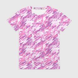 Женская футболка Абстрактный узор отпечатки краски