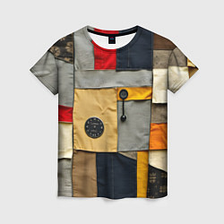 Женская футболка Ретро пэчворк