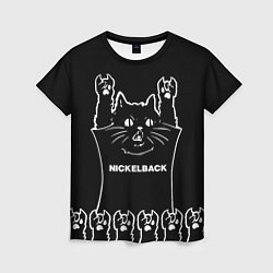 Футболка женская Nickelback: cat rock, цвет: 3D-принт