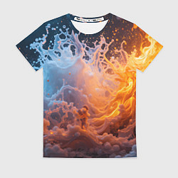 Женская футболка Брызги воды и огня