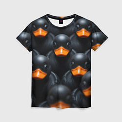 Женская футболка Черные уточки