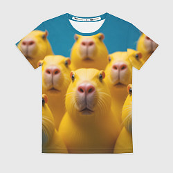 Футболка женская Желтые капибары, цвет: 3D-принт